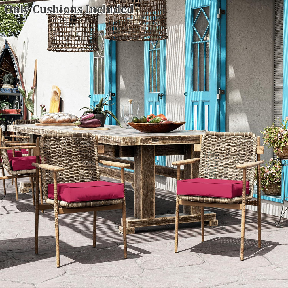 Patio Chair Cushions 18.5 x 16 x 4 Inch Waterproof Outdoor Seat Cushions for ...