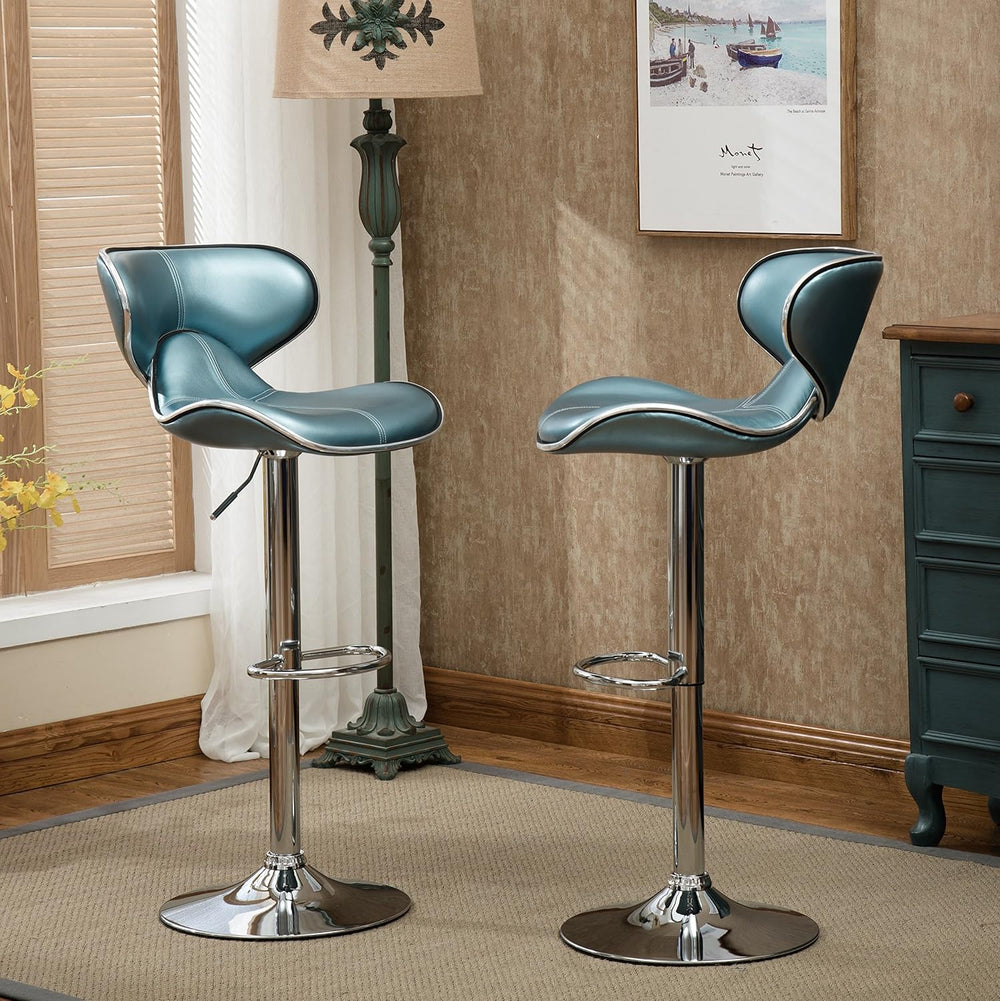 Roundhill Furniture Masaccio Cushioned Leatherette Upholstery Airlift Adjusta...