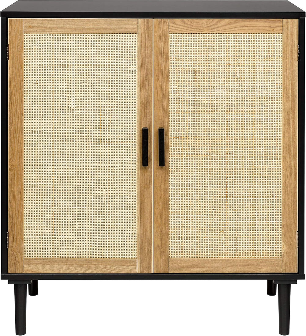 Finnhomy Sideboard Buffet Cabinet, Kitchen Storage Sideboard with Rattan Deco...