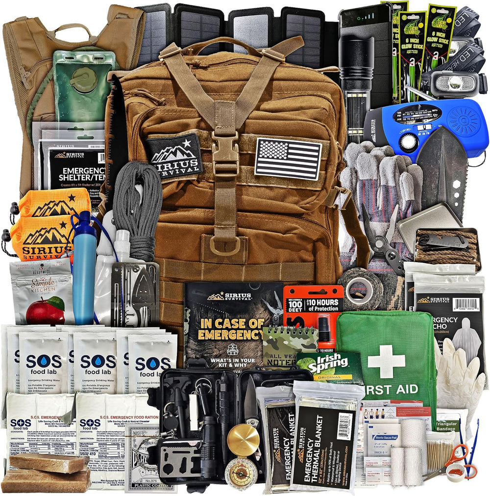 Bug Out Bag - Premium Bugout Backpack Pre-Packed Survival Kit - Ultimate 72 H...