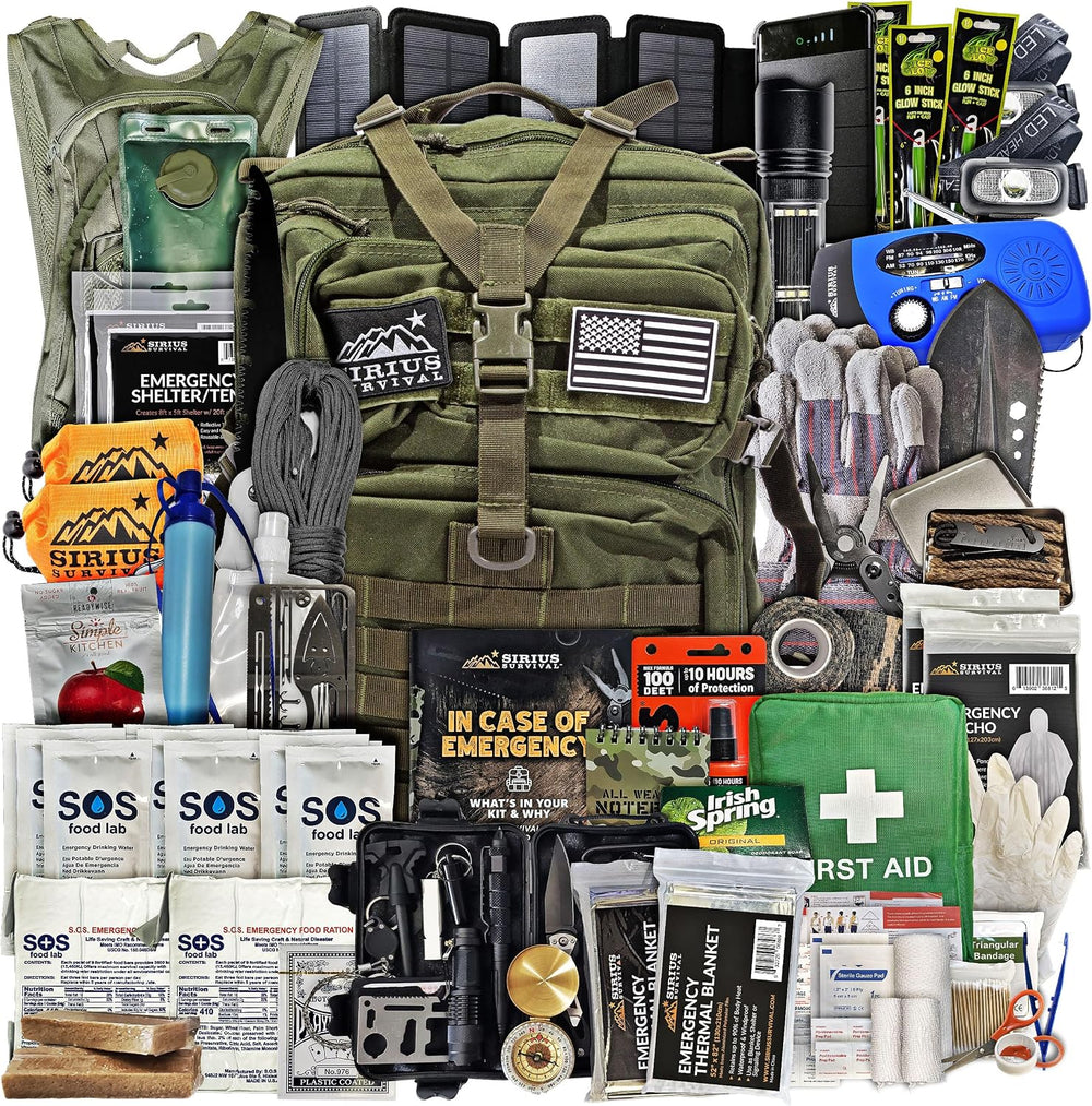 Bug Out Bag - Premium Bugout Backpack Pre-Packed Survival Kit - Ultimate 72 H...