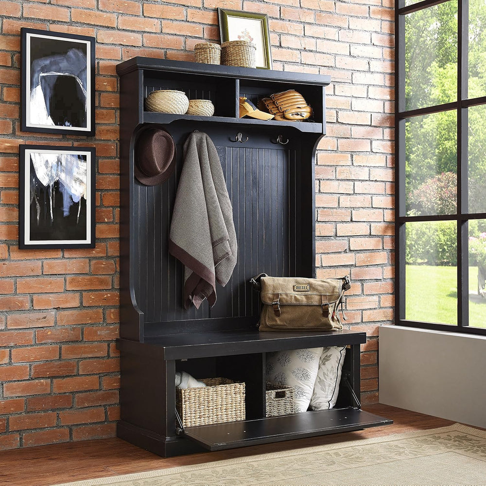 Crosley Furniture Seaside Hall Tree, Shoe Rack Bench