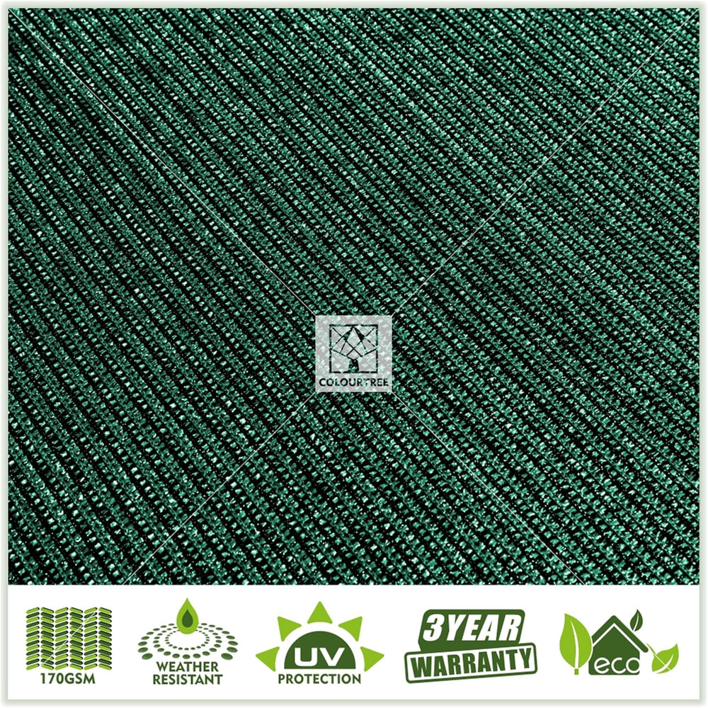 Colour Tree 8' x 50' Green Fence Privacy Screen, 90% Blockage Windscreen