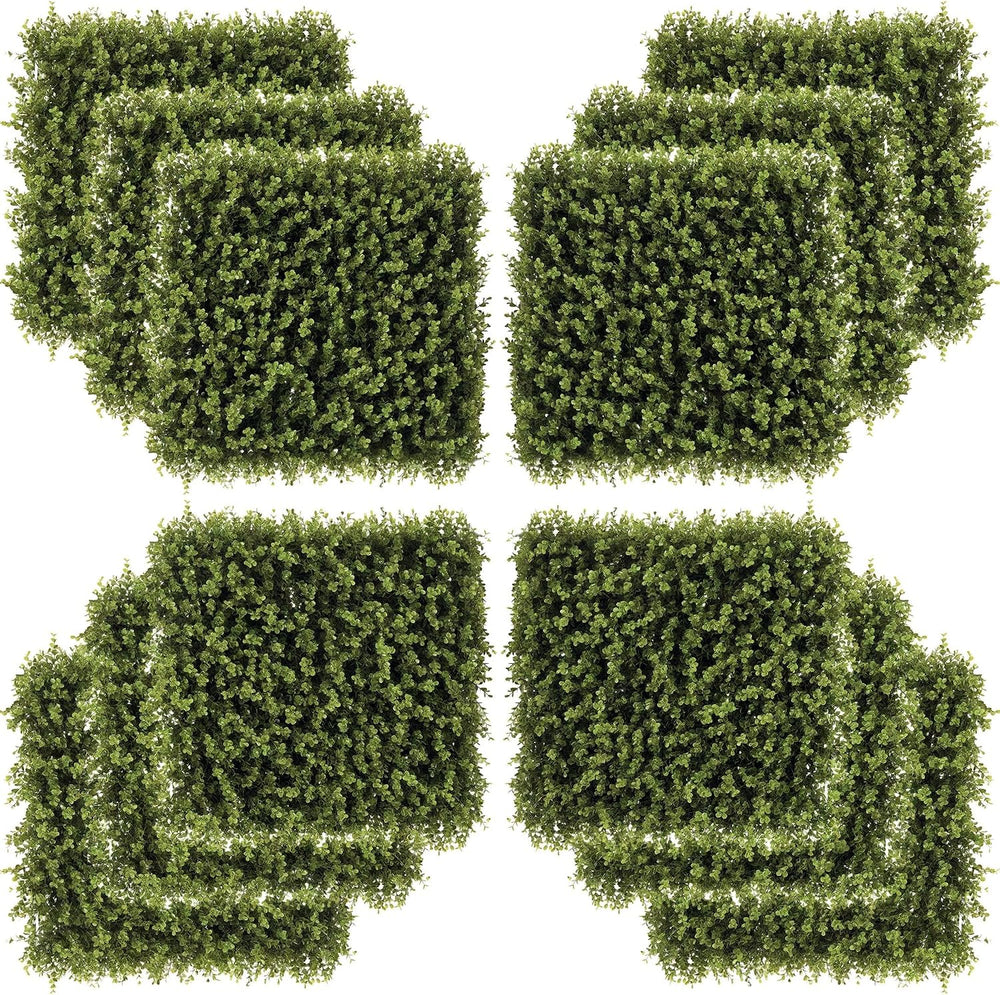 Outsunny 12PCs Grass Wall Panels, 20" x 20" Artificial Grass Wall D...