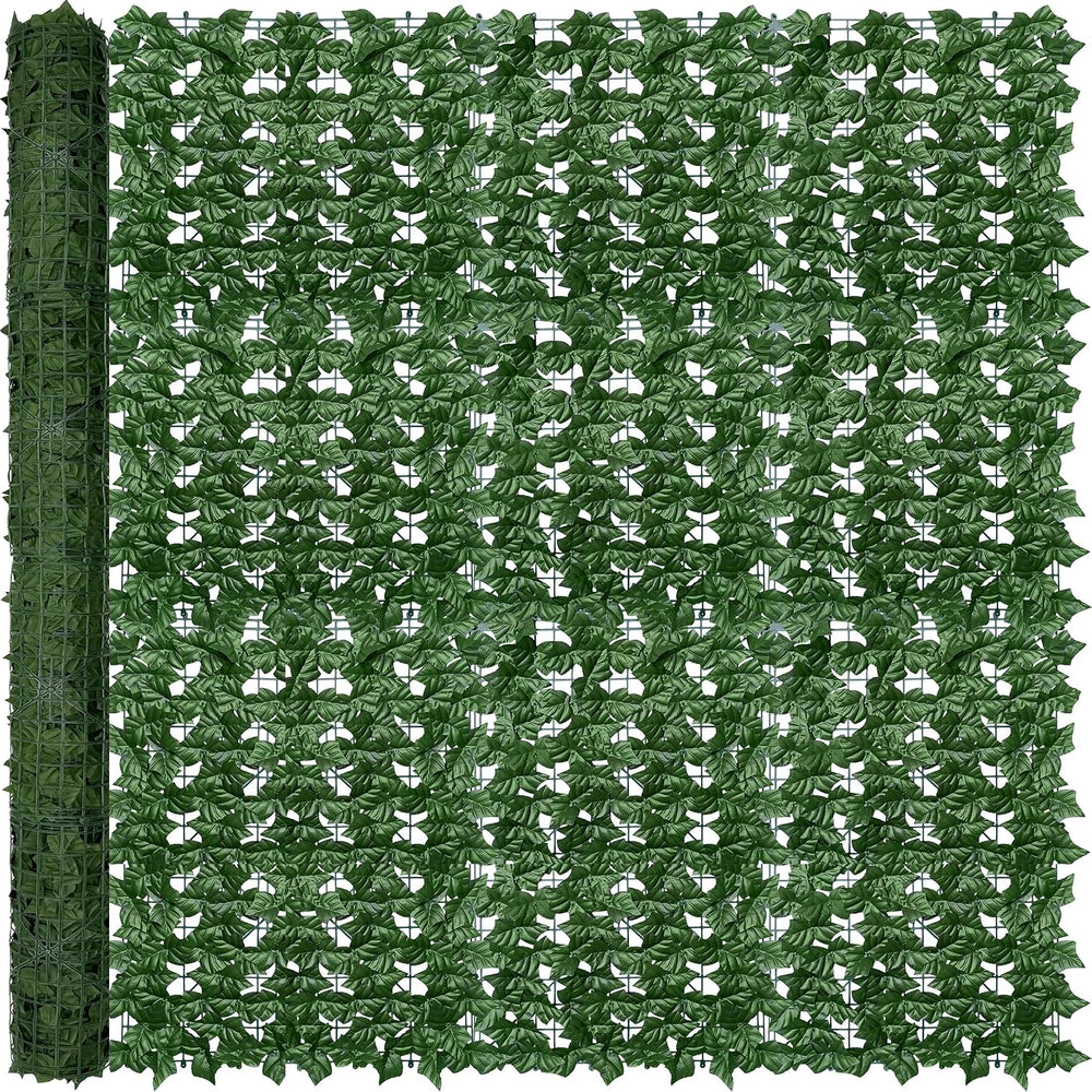 ODTORY Artificial Ivy Privacy Screen Fence Panel, Green 72 X 144 in