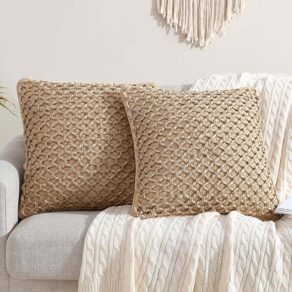 Boho Living Jada Decorative Throw, Includes Accent Insert, Premium Woven Desi...