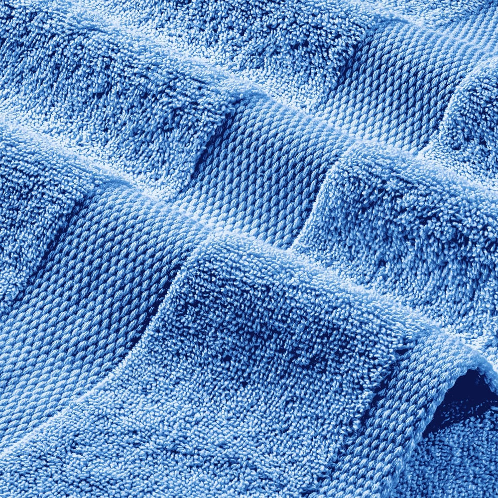 Wealuxe Light Bliue Bath Towels 24x50 - 6 Pack, Extra Absorbent 100% Cotton