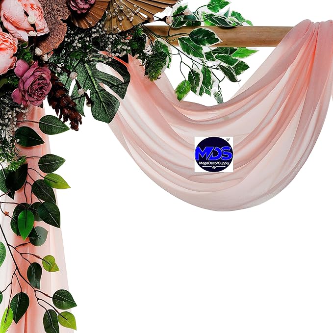 MDS Halloween Chiffon Draping Fabric - 2 Panel, 30" Wide x 50ft Long - S...