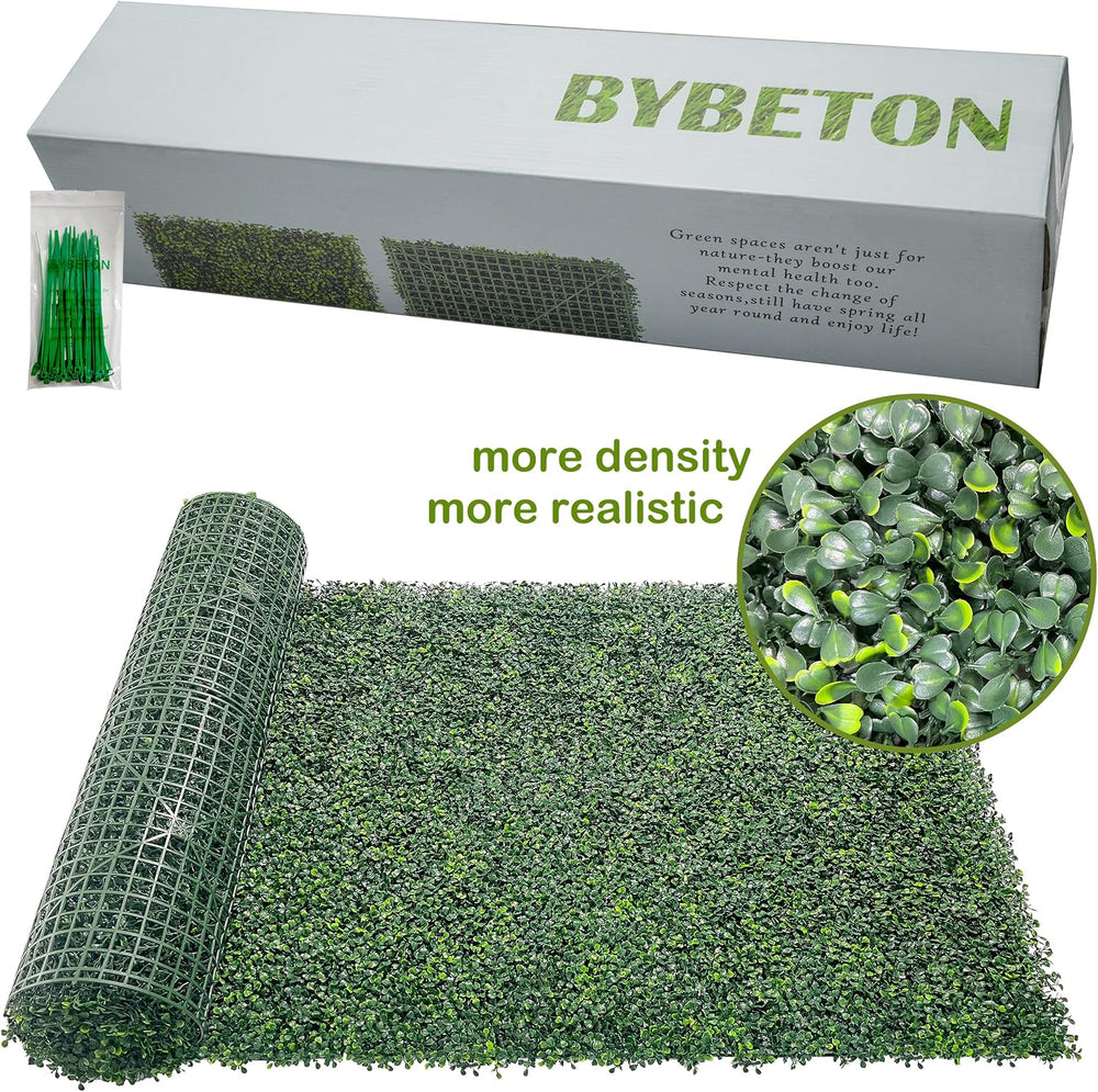 Bybeton 60"x120"(50sqft) Ultra-Dense Boxwood UV Privacy Fence