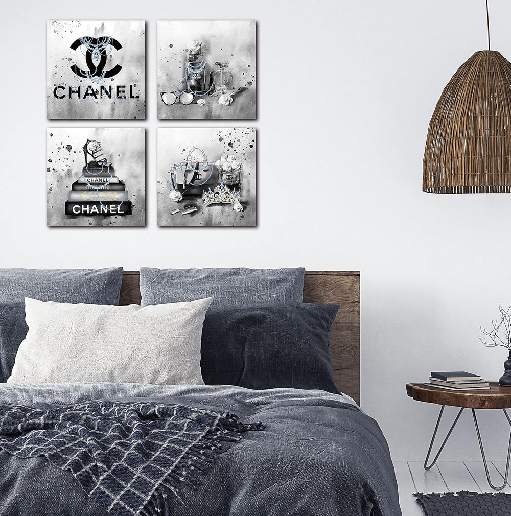 Meetdeceny Fashion Wall-Art For Bedroom Women - Black And White Bathroom Deco...