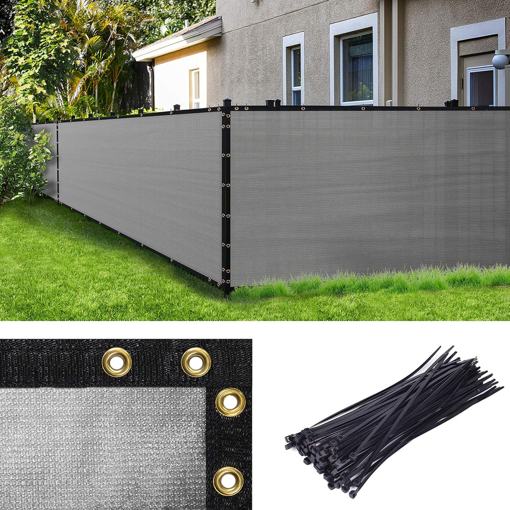 Amgo 4' x 24' Fence Privacy Screen, Heavy Duty Mesh Outdoor & Bac...