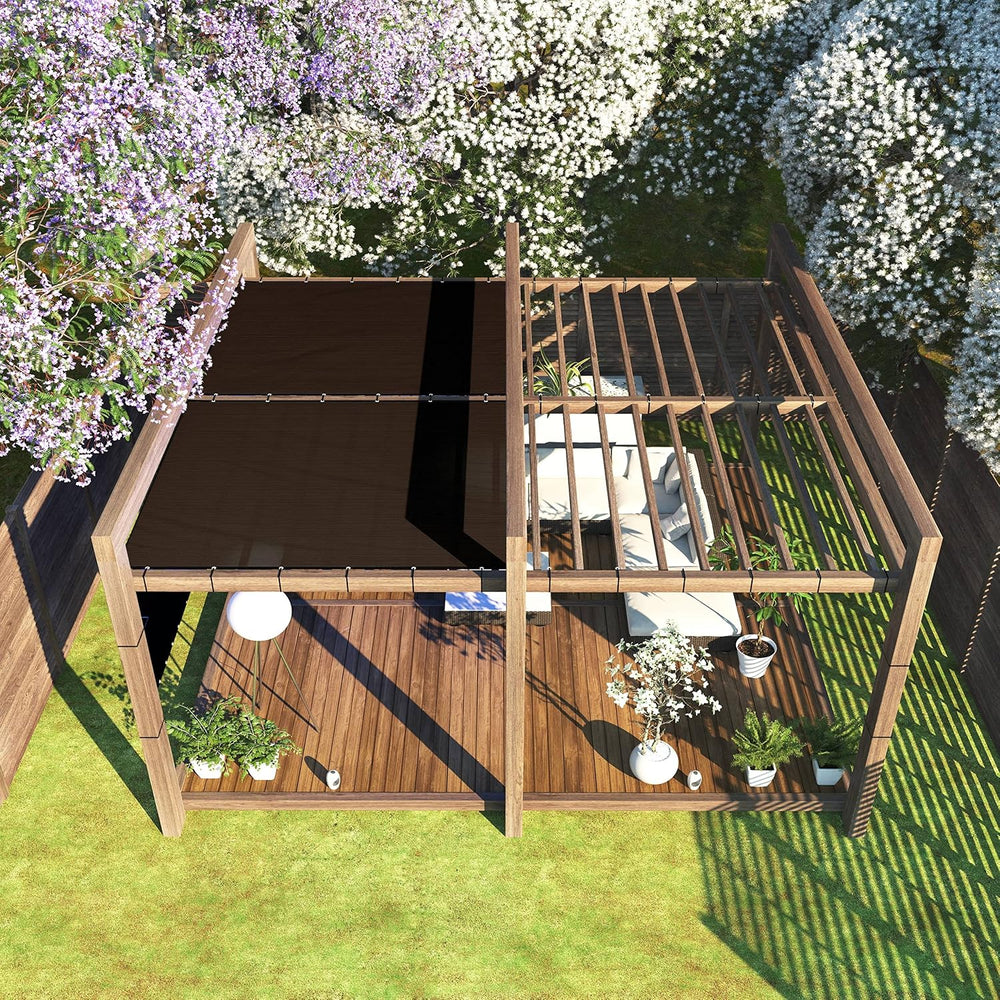 ColourTree Customized Size Fence Screen Privacy Screen Brown 5' x 24'...