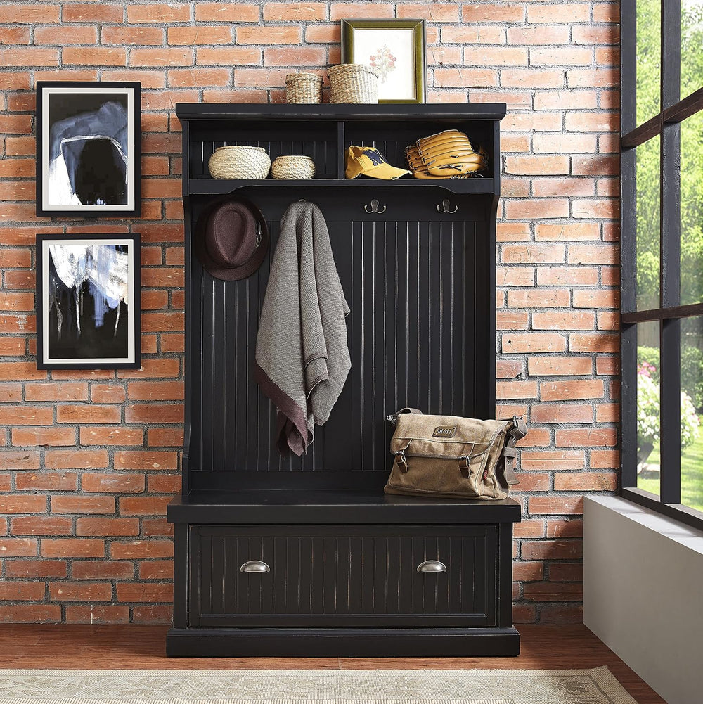 Crosley Furniture Seaside Hall Tree, Shoe Rack Bench