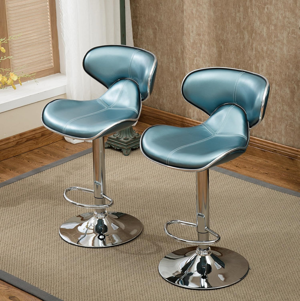 Roundhill Furniture Masaccio Cushioned Leatherette Upholstery Airlift Adjusta...