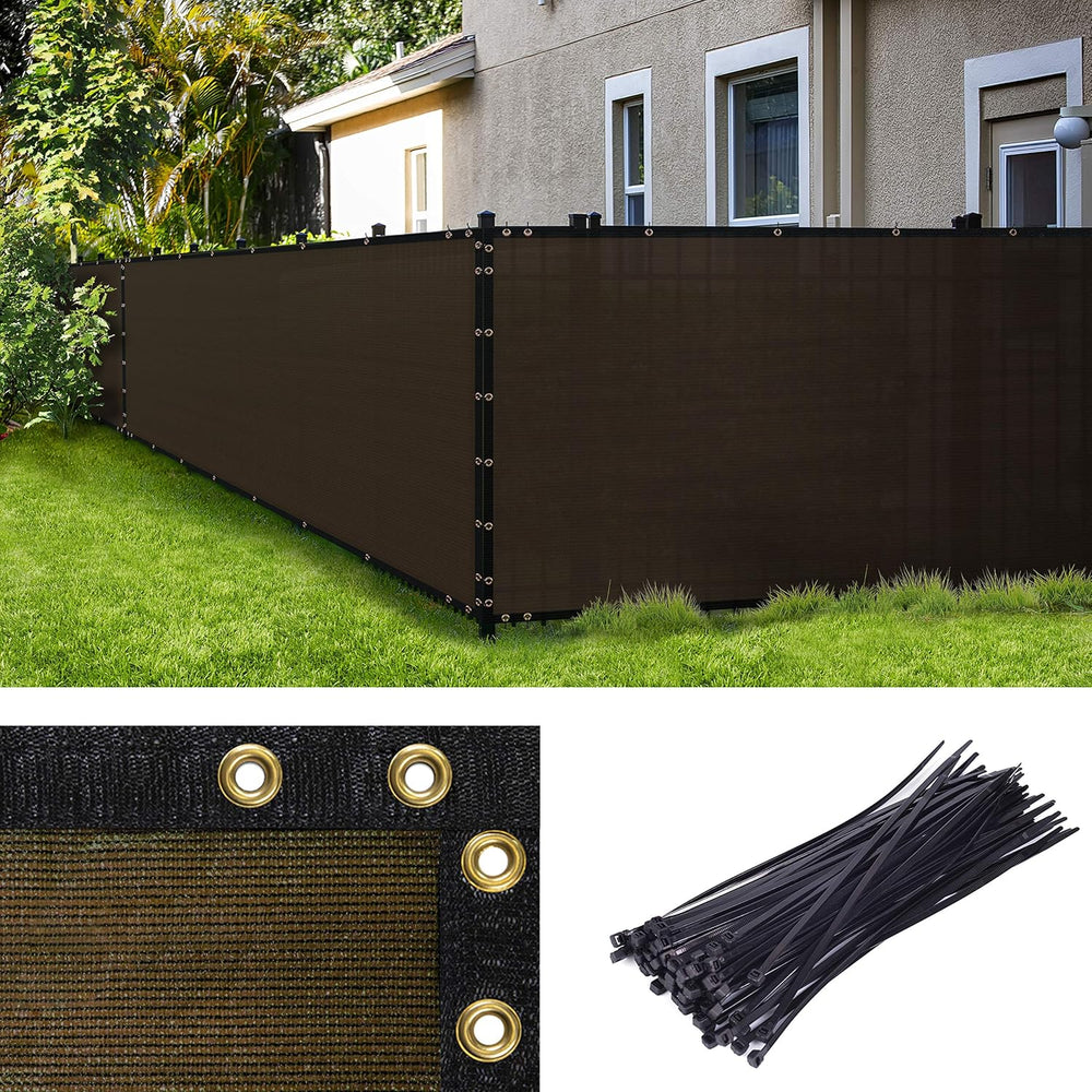 Amgo 8' x 4' Fence Privacy Screen, Heavy Duty Mesh Outdoor & Back...