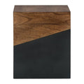 Signature Design by Ashley Trailbend Eclectic Accent End Table, Brown & Gunmetal