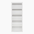 Furinno Rail 5-Tier Open Shelf Bookcase with Classic Style Edges, White