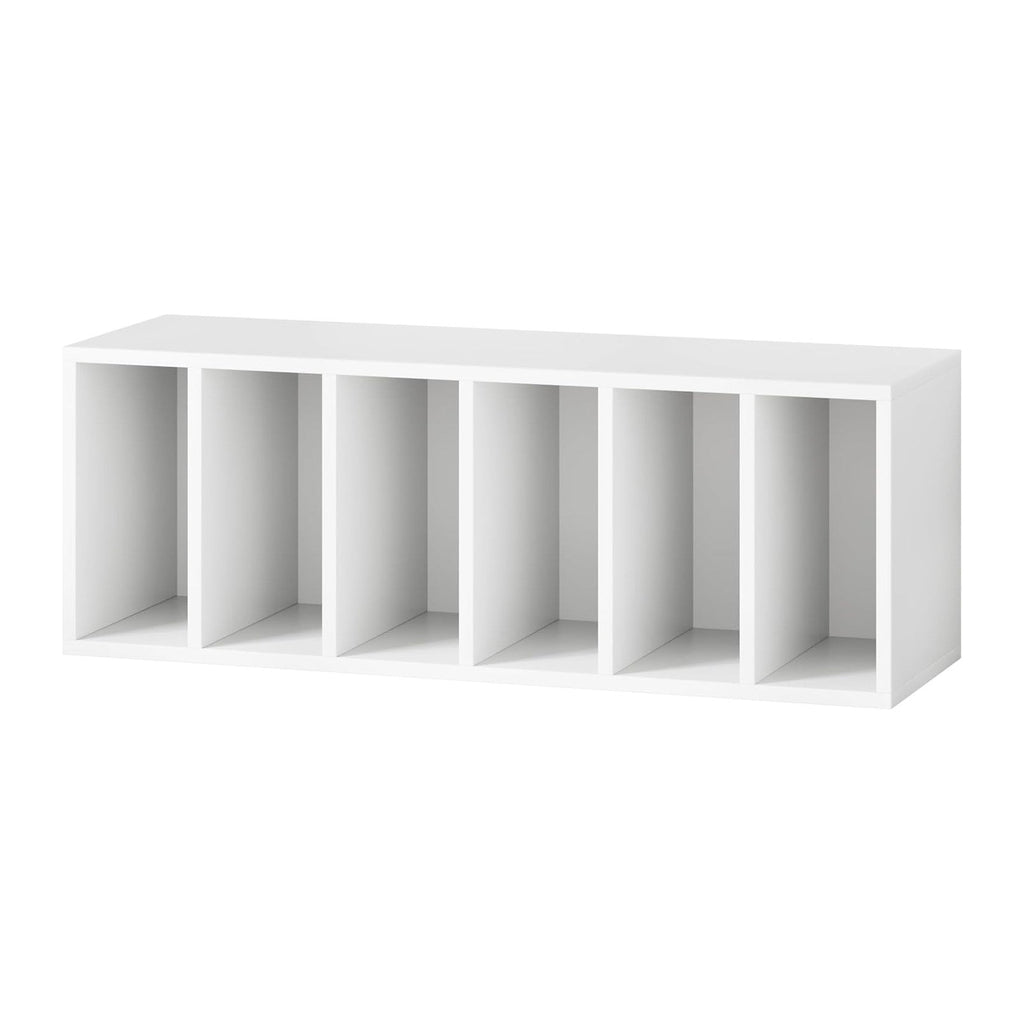 IOTXY DIY Modular Cube Bookcase - CubeXY Customizable Stackable Expandable Basic Shelving Units, 6-Cube Wooden Open Bookshelf with Removable Shelves for Books Organizer, White