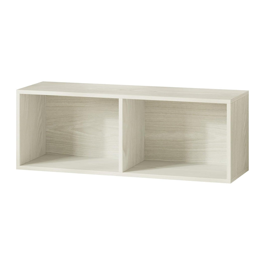 IOTXY DIY Modular Cube Bookcase - CubeXY Customizable Stackable Expandable Basic Shelving Units, 2-Cube Wooden Open Bookshelf for Miscellaneous Storage Organizer, Oak
