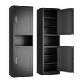 Ckzbx Tall Narrow Storage Cabinet 66.93" H Tall Bathroom Cabinet Metal Pantry Cabinets, 4 Adjustable Shelves for Kitchen, Home Office, Living Room, Dinning Room (20 inches Wide Black)
