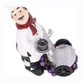 Italian Chef Wine Bottle Holder - Single Bottle Display Stand with Grapes - Decorative Wine Rack for Kitchen & Bar Decor