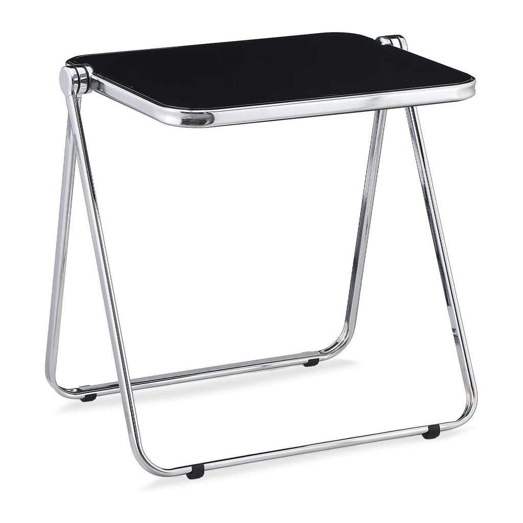 KAIHAOWIN Folding TV Tray Table Acrylic Foldable Table No Assembly Required Tiny Desk for Home Office Side Table Small Computer Desk for Small Spaces (Black)
