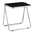 KAIHAOWIN Folding TV Tray Table Acrylic Foldable Table No Assembly Required Tiny Desk for Home Office Side Table Small Computer Desk for Small Spaces (Black)