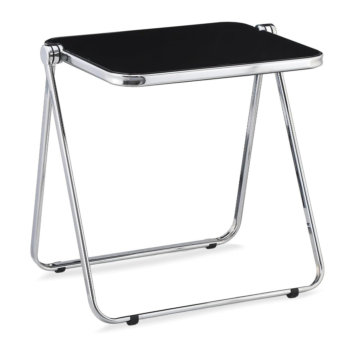 KAIHAOWIN Folding TV Tray Table Acrylic Foldable Table No Assembly Required Tiny Desk for Home Office Side Table Small Computer Desk for Small Spaces (Black)
