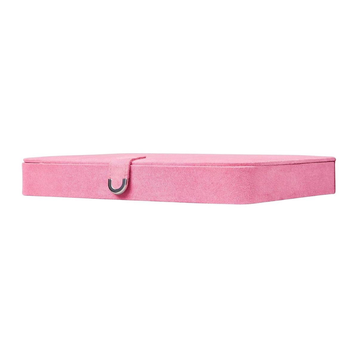 Mele and Co Cameron Plush Fabric Jewelry Box in Pink