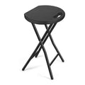 Portable Folding Chair with Handle, Heavy Duty Round Fold Stool Chair | 500lbs Capacity for Adults, 18 Inch Foldable Stool for Dorm, Kitchen, Vanity, Church and Outdoor use