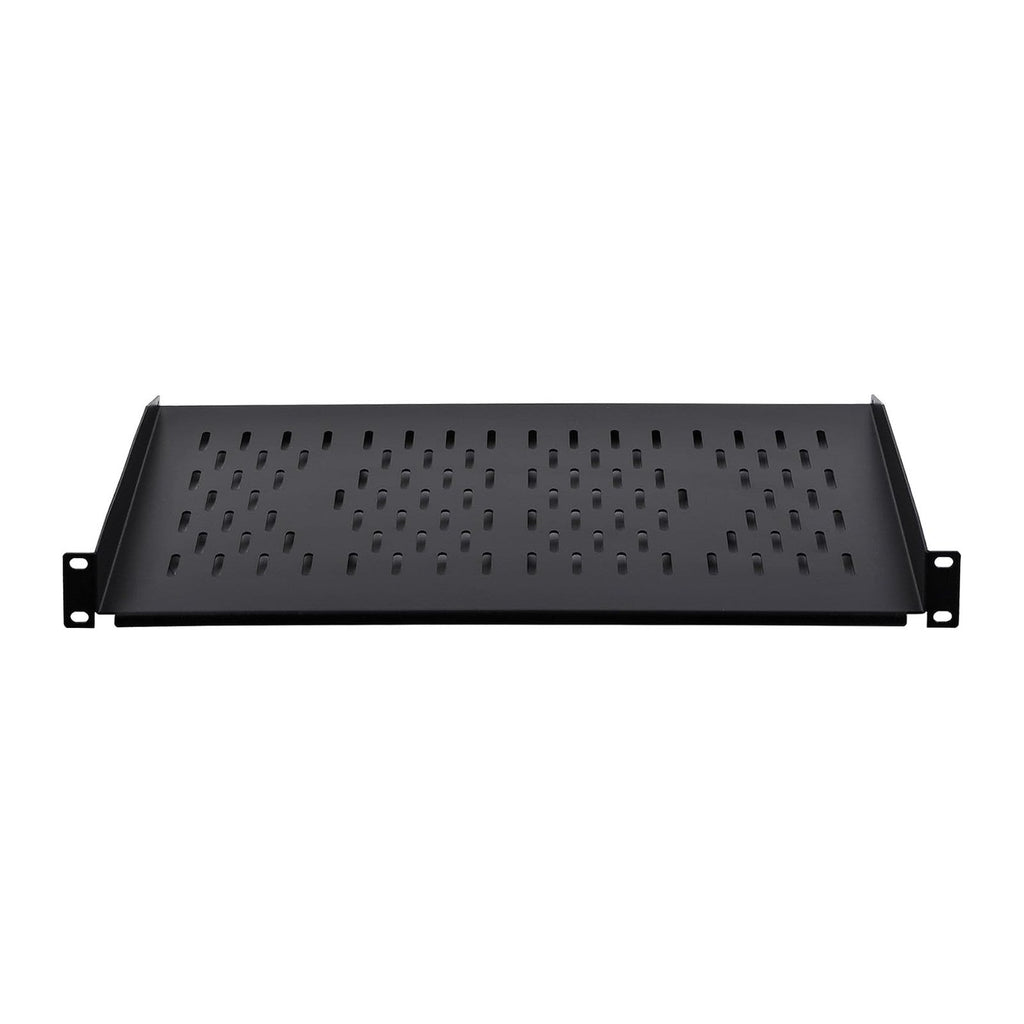 RackPath 1U Cantilever Universal Rack Shelf - 10in Deep – Rackmount Shelf for 19’’ AV/Network Equipment Racks – 55lbs Capacity - 2Pack