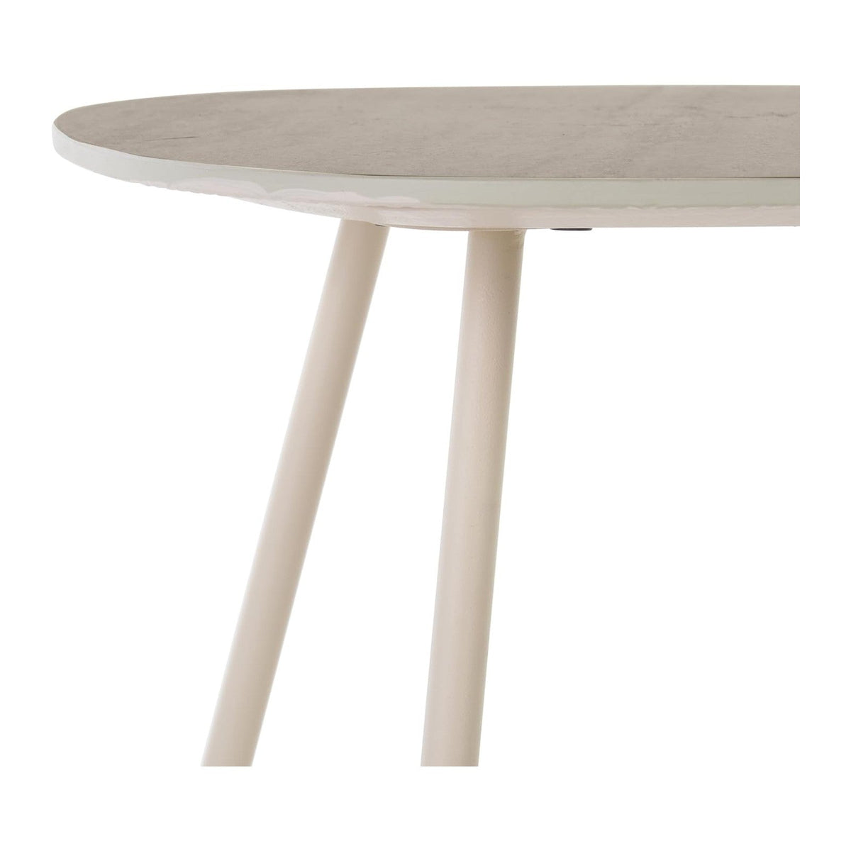 SAFAVIEH Home Collection - Mint Small Side Table, Beige Ceramic Accent Table with Slim Legs, Fully Assembled (ACC2914A)