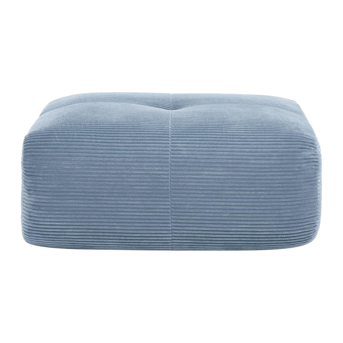 SoarFlash Corduroy Sectional Sofa Ottoman,Blue