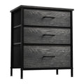 Sorbus Nightstand for Bedroom (3 Multi-Sized Drawers, Gray Wood)