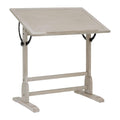 Studio Designs Vintage Drawing/Drafting Table with Pencil Ledge - 36" W x 24" D - Coastal Whitewash - Adjustable Tilting Top