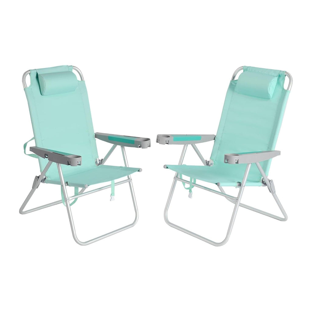 SUNNYFEEL Tall Beach Chair for Adults, High Back High Seat Folding Chairs